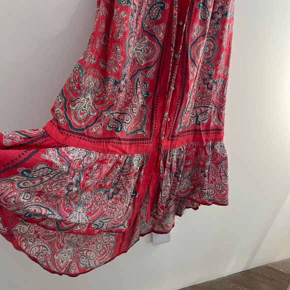 Lucky Brand Women's dress - Red and Gray Paisley - Picture 6 of 8